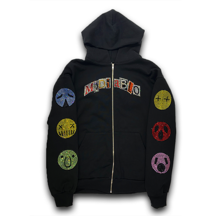 Mediablo Rhinestone Zip-up [ Demon Variant ]