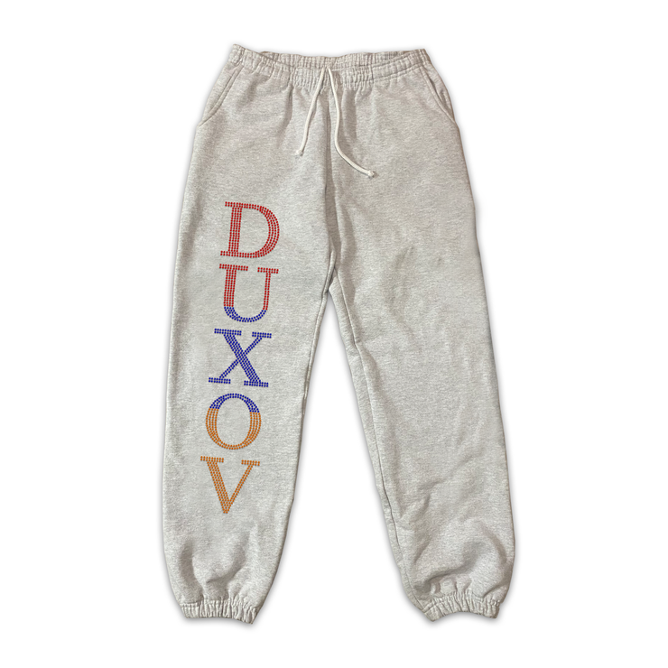 Duxov Rhinestone Sweatpants (Grey)