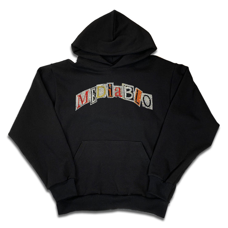 Mediablo Rhinestone Hoodie (Black)